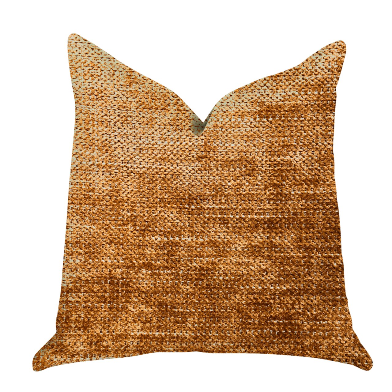 Plutus Brands Aureila Brown Bronze Luxury Decorative Throw Pillow Double Sided 20" x 30" Queen